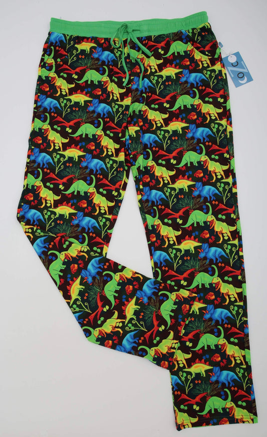 Neon Dinos Men's PJ Bottoms Bamboo RTS