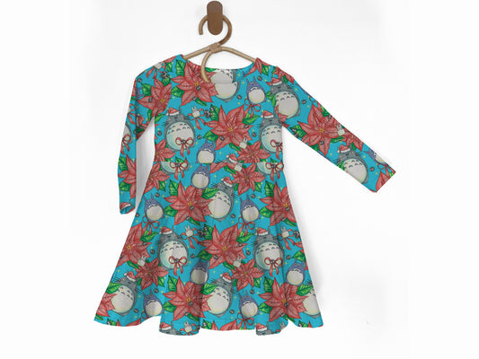 My Neighbor Poinsettia Twirl Dress Bamboo RTS