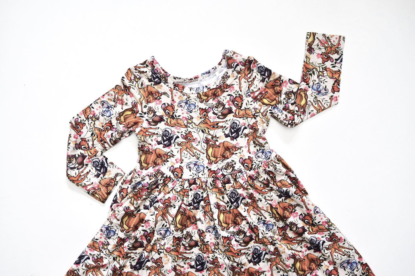 Floral Forest Twirl Dress Bamboo RTS