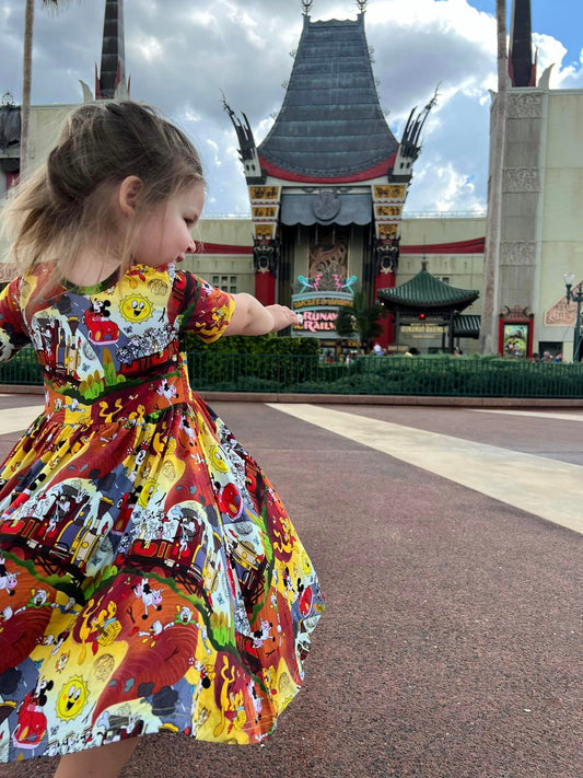 Hollywood Railroad Bamboo Twirl Dress