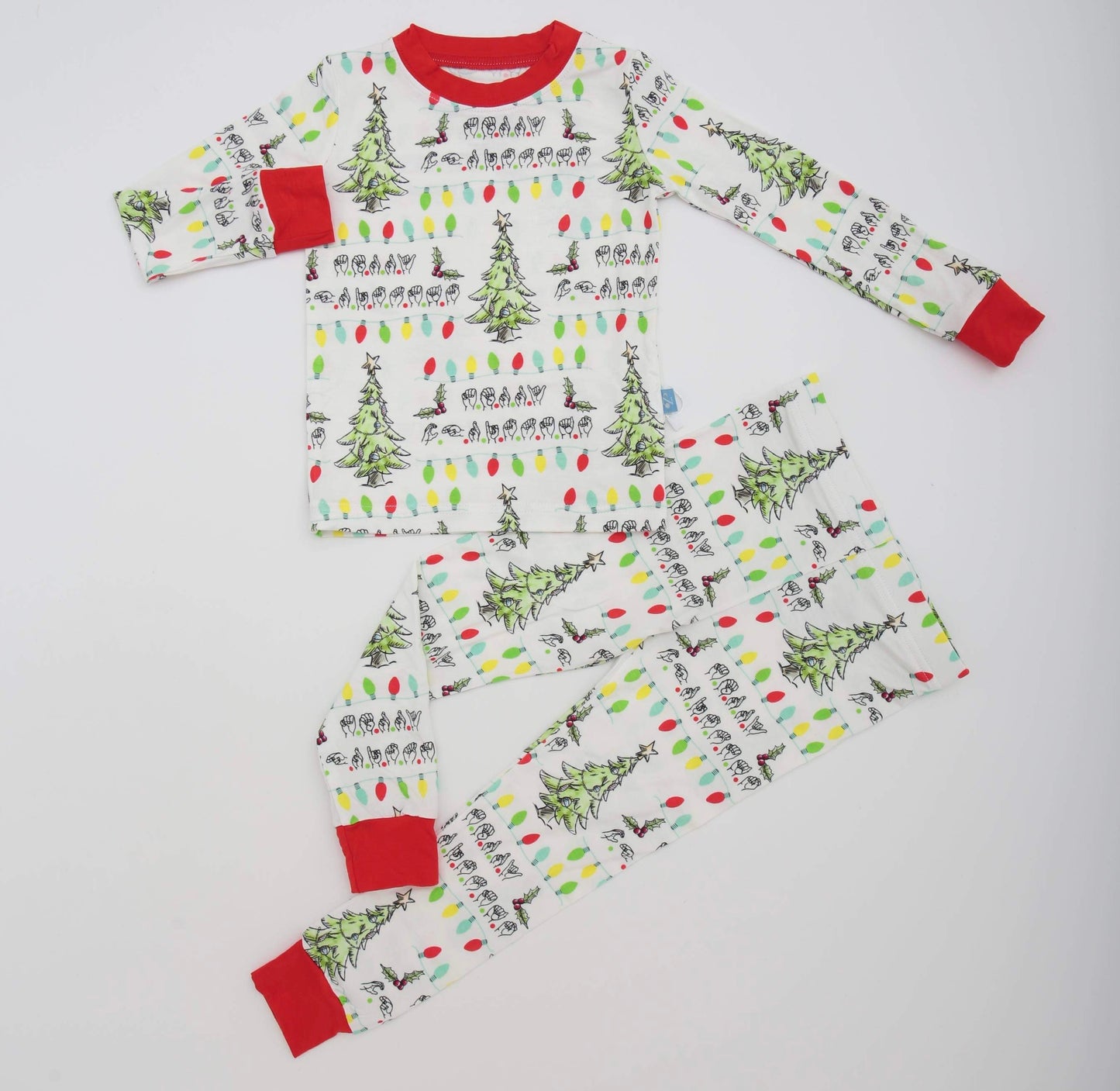 ASL Merry Christmas 2 piece Bamboo PJ RTS